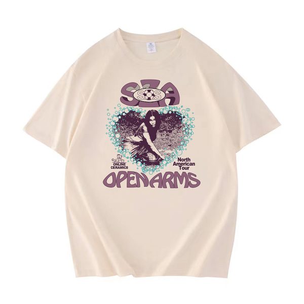 SZA OPEN ARMS TOUR SAND TEE